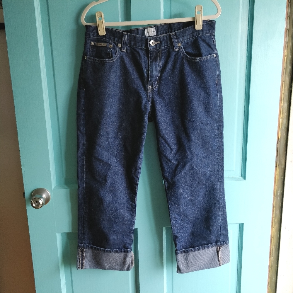 Calvin Klein Cuffed Crop Blue Jeans